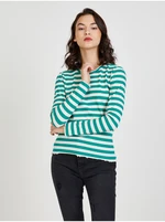 White-green patterned T-shirt ONLY Emma - Women