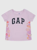 GAP Children's T-shirt with logo and flowers - Girls