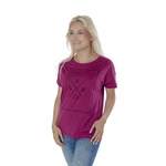 Dark pink women's T-shirt with print SAM 73