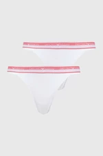 Brazílske nohavičky Emporio Armani Underwear 2-pak biela farba, 163337 4R227