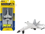 McDonnell Douglas F/A-18C Hornet Fighter Aircraft Gray "United States Navy" with Runway Section Diecast Model Airplane by Runway24