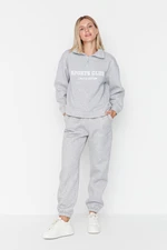 Trendyol Gray Loose Jogger Fleece Inside Knitted Sweatpants