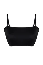 Trendyol Curve Black Strapless Bikini Top