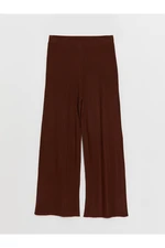 LC Waikiki Women's Straight Wide Leg Knitwear Pants with Elastic Waist.