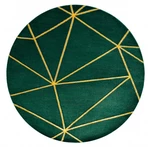 Kusový koberec Emerald 1013 green and gold kruh-160x160 (průměr) kruh