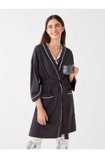 LC Waikiki Lcw Women's Shawl Collar Plain Dressing Gown