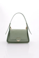 DGN 390 Women's Large Handle Bag with Columns, Water Green