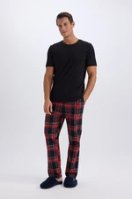 DEFACTO Regular Fit Checkered Pocket Long Pajama Bottoms