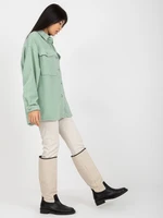 Women's mint shirt with buttons