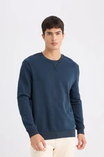 DEFACTO Regular Fit Crew Neck Thick Basic Plain Sweatshirt