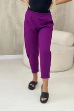 Punto Milano winter pants with pockets dark purple