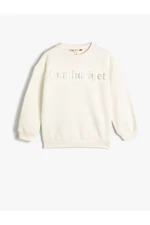 Koton Republic Printed Sweatshirt Embossed Printed Raised