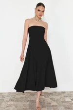 Trendyol Black A-Cut Woven Elegant Evening Dress