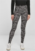 Women's soft leggings AOP blacknewpaisley