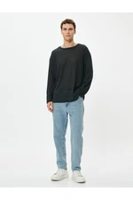 Koton Basic Sweater Relax Fit Textured Crew Neck Long Sleeve