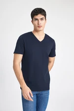 DEFACTO Slim Fit V-Neck Basic Short Sleeve T-Shirt