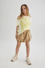 DEFACTO Girls Cargo Pocket Poplin Skirt