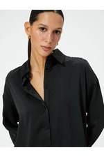 Koton Satin Shirt Long Sleeve Buttoned Standard Cut