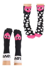 mshb&g Love Heart Girl's 2-Piece Socks Set