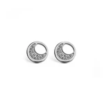 VUCH Silver Moon Earrings