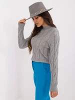 Grey sweater with cuffs