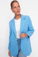 Trendyol Blue Woven Lined Blazer Jacket