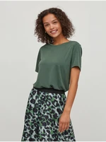 Green basic T-shirt VILA Modala - Women