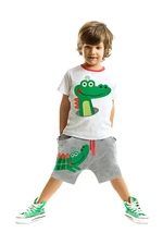 Denokids Crocodile Baggy Boy's Summer T-shirt Shorts Set