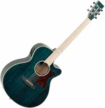 Tanglewood TW4 BLA Aquamarine Blue Gloss Guitare acoustique-électrique