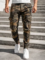 Pantaloni cargo military maro cu curea Bolf CT6013