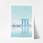 Plagát Travelposter Singapore, A3