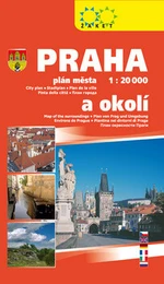 Praha plán města 1 : 20 000 a okolí 2018