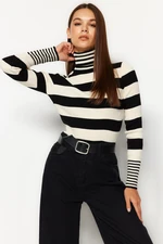 Trendyol Black Striped Knitwear Sweater