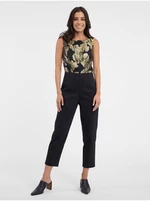 Orsay Gold-Black Women's Floral Jumpsuit - Women