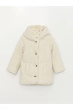 LC Waikiki Girls' Plush Hooded Coat