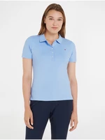 Light blue women's polo shirt Tommy Hilfiger 1985