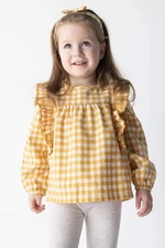 DEFACTO Baby Girls Big Collar Flannel Long Sleeve Shirt