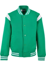 Boys Inset College Sweat Jacket bodegagreen/white
