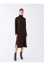 LC Waikiki Women's Turtleneck Straight Long Sleeve Knitwear Dress