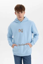 DEFACTO Boxy Fit Rick and Morty Licensed Long Sleeve Sweatshirt