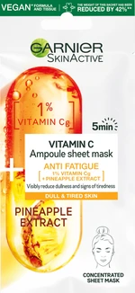 GARNIER Skin Naturals síla ampulí v textilní masce s vitamínem C a extraktem z ananasu 15 g