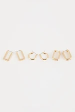 DEFACTO Woman's 3-Piece Gold Hoop Earring