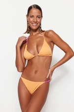 Trendyol Textured High Leg Bikini Bottom with Orange Accessories