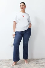 Trendyol Curve Blue More Sustainable High Waist Flare Jeans