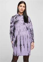 Women's oversized dress with black/lavender hooded tie