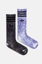 Ponožky adidas Originals 2-pack modrá barva, IX7637