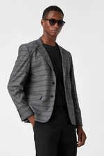 Koton Men's Gray Plaid Jacket