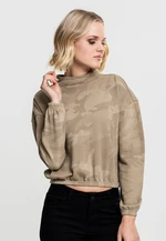 Women's Camo Crew turtleneck with sand mask