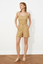 Trendyol Beige Basic Shorts & Bermuda