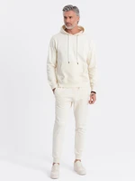 Ombre Men's tracksuit set jogger pants + kangaroo sweatshirt